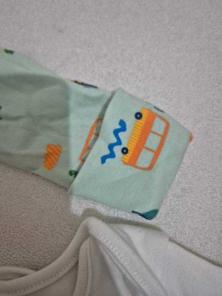 Bebek Uzun Kollu Baskılı Pamuklu Body Seti - Görsel 4