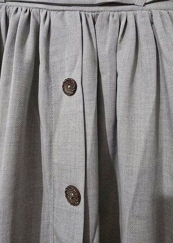 önden düğmeli etek - Görsel 3