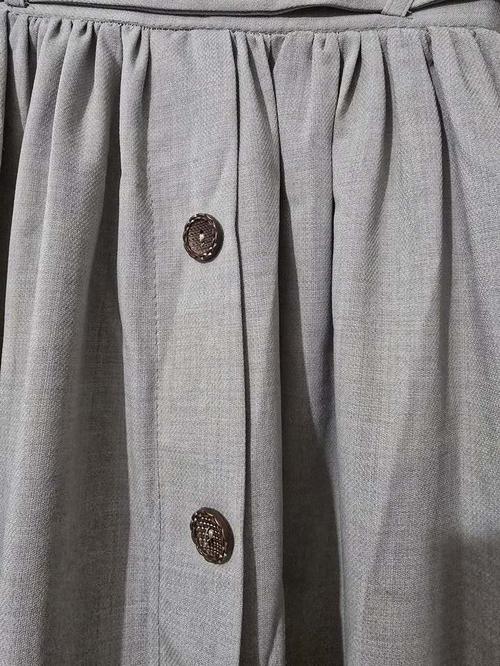 önden düğmeli etek - Görsel 3