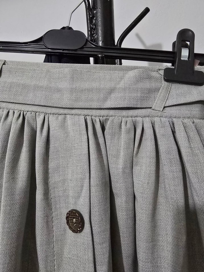 önden düğmeli etek - Görsel 2