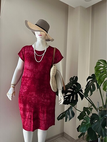 Diğer Batik kırmızı elbise