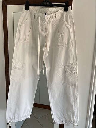 Kargo beyaz pantolon