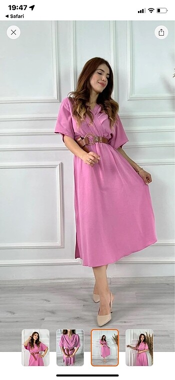 Pembe elbise