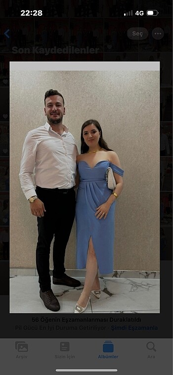Trendyol & Milla Mavi midi elbise