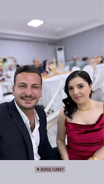 l Beden Kırmızı abiye elbise