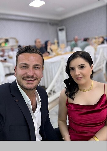 l Beden bordo Renk Kırmızı abiye elbise