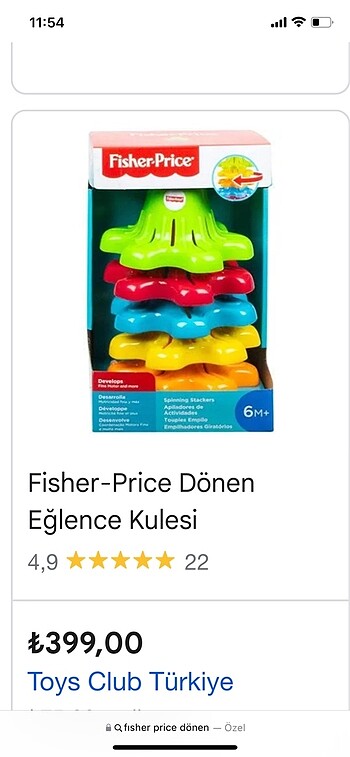 fisher price dönen eğlence kulesi
