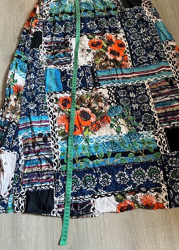 36 Beden çeşitli Renk Batik Bohem Desenli Uzun Elbise