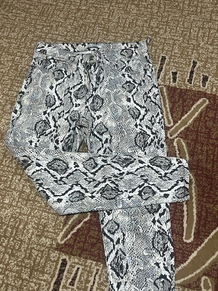 Yılan Desenli Kadın Kumaş Pantolon - Görsel 2