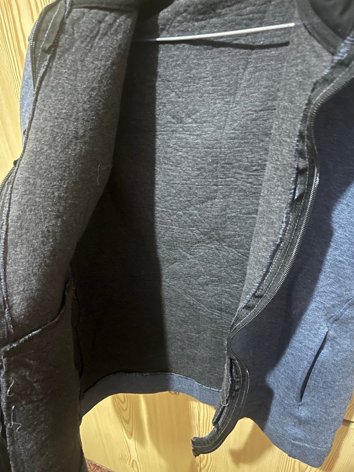 Erkek Çocuk Mavi Fermuarlı Yünlü Ceket - Görsel 3