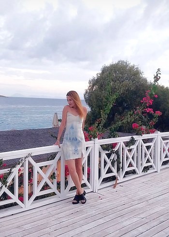 Diğer Mavi Kot Elbise