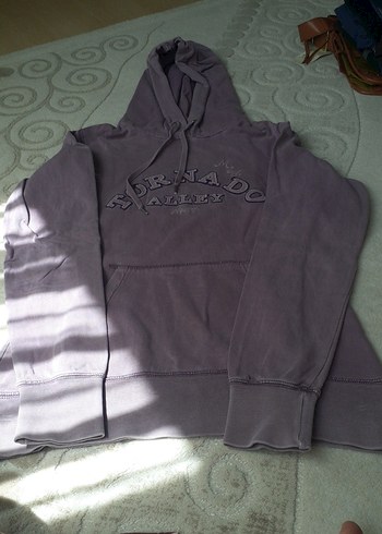 Gri Kapüşonlu Kadın Sweatshirt