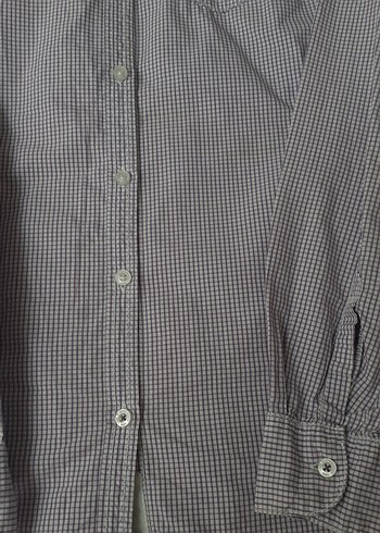 H&M Gri Pamuklu Uzun Kollu Kadın Gömlek