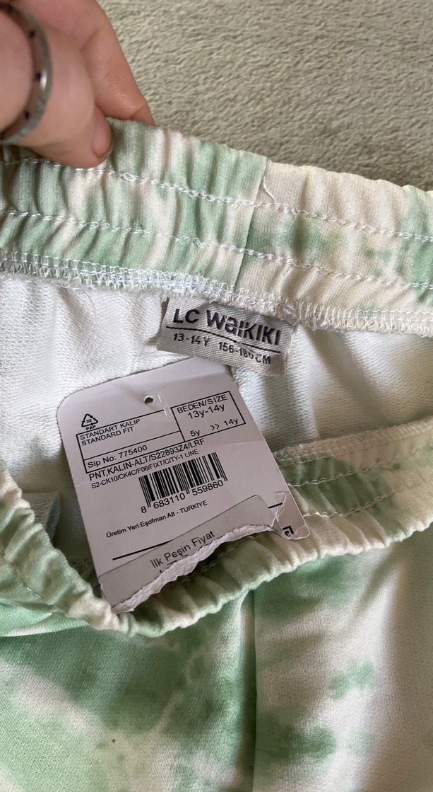 Yeşil Bağcıklı Street Wear Kız çocuğu Eşofman - Görsel 4