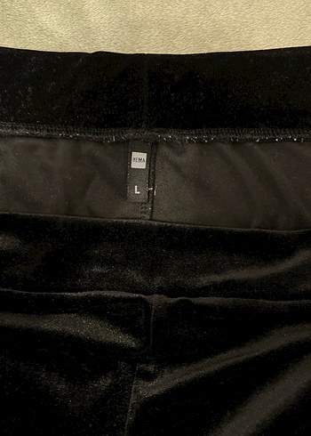 Siyah Süet Geniş Kesim Midi Pantolon - Görsel 3