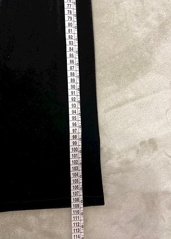 Siyah Süet Geniş Kesim Midi Pantolon - Görsel 6