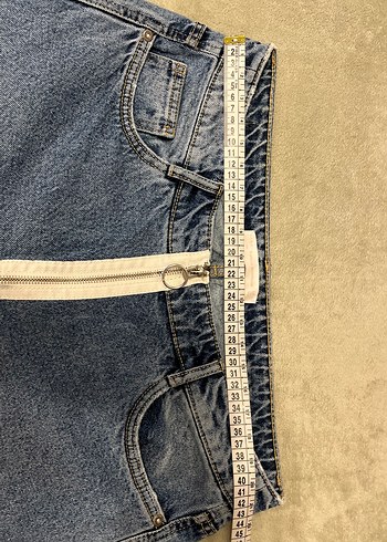 Gri Bol Kesim Kadın Denim Pantolon - Görsel 5