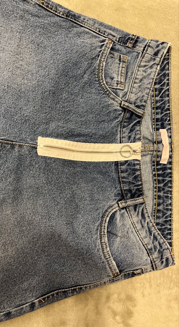 Gri Bol Kesim Kadın Denim Pantolon - Görsel 2