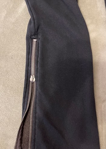 Fermuarlı Siyah Kadın Eşofman Altı - Görsel 5