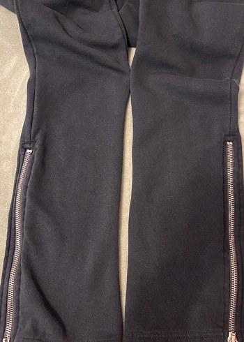 Fermuarlı Siyah Kadın Eşofman Altı - Görsel 6