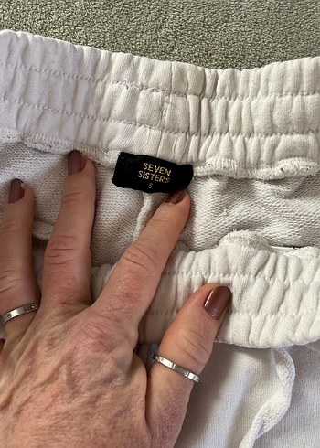 Kadın Beyaz Pamuklu Rahat Kesim Eşofman - Görsel 3