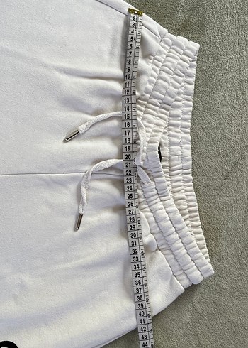 Kadın Beyaz Pamuklu Rahat Kesim Eşofman - Görsel 4