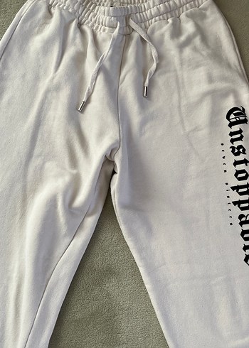 Kadın Beyaz Pamuklu Rahat Kesim Eşofman - Görsel 2