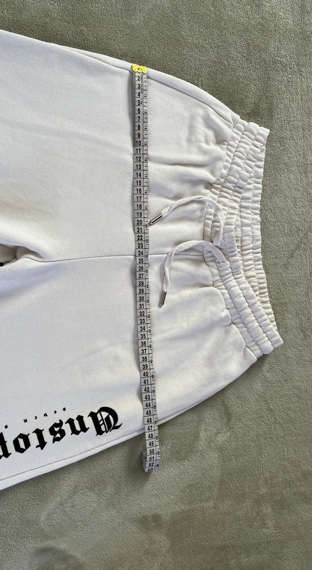 Kadın Beyaz Pamuklu Rahat Kesim Eşofman - Görsel 5