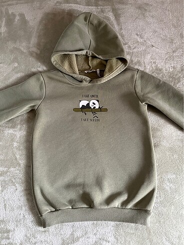 Erkek çocuk kışlık kapüşonlu sweatshirt