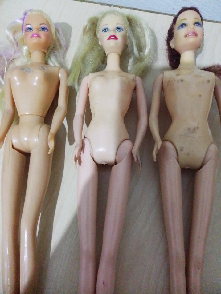 Pastel bej renkli üç oyuncak bebek - Görsel 2