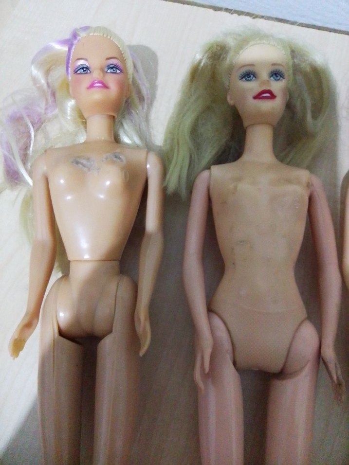 Pastel bej renkli üç oyuncak bebek - Görsel 3