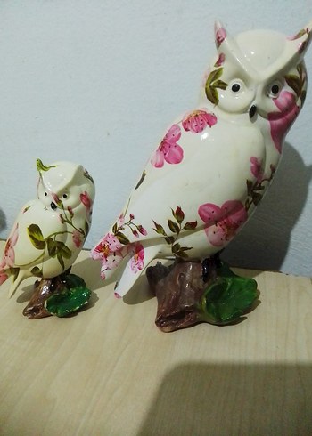 Renkli Çiçek Desenli Beyaz Baykuş Biblosu - Görsel 3