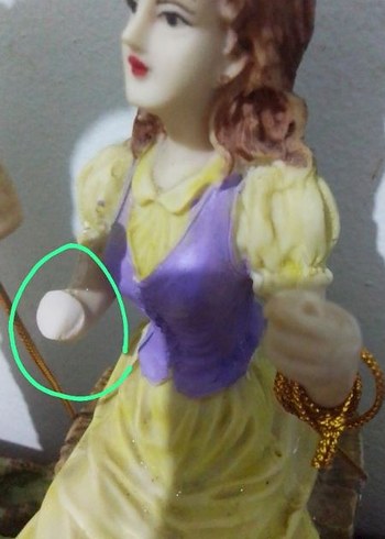 Renkli Bej Figürin Çift Heykeli - Görsel 8