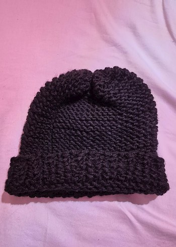 Siyah Örgü Kadın Bere - Görsel 2