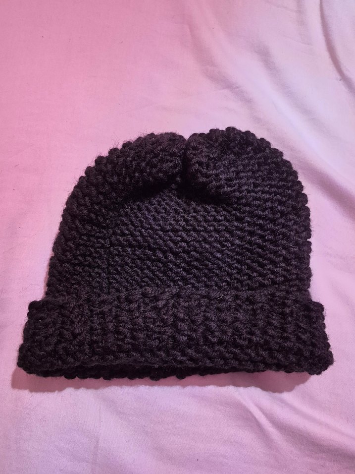 Siyah Örgü Kadın Bere - Görsel 2