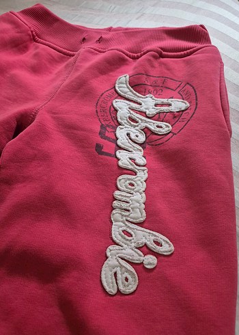 Fermuarlı Nakışlı Pembe Kadın Eşofman Altı - Görsel 4