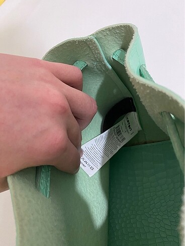  Beden Yeşil koton çanta