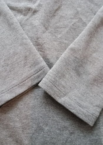 Gri Kadın Kapüşonlu Uzun Kollu Sweatshirt - Görsel 4