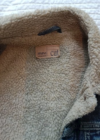 Kürklü Kadın Kot Ceket, Rahat Kesim - Görsel 3