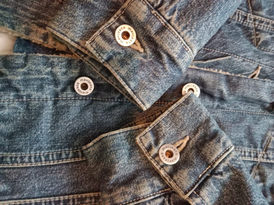 Kürklü Kadın Kot Ceket, Rahat Kesim - Görsel 4