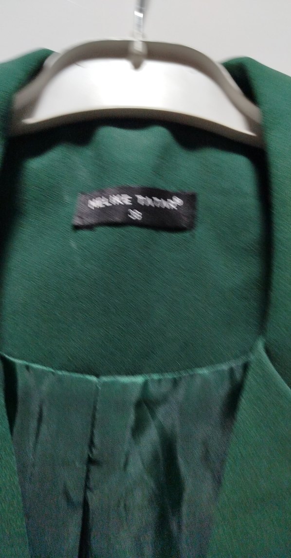 Kadın Yeşil Uzun Kesim Blazer Takım - Görsel 5