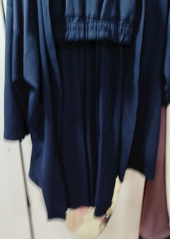 Kadın Lacivert Uzun Kollu Bornoz - Görsel 3