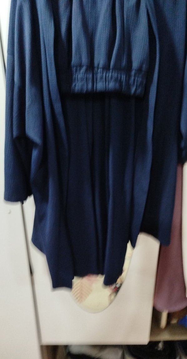 Kadın Lacivert Uzun Kollu Bornoz - Görsel 3