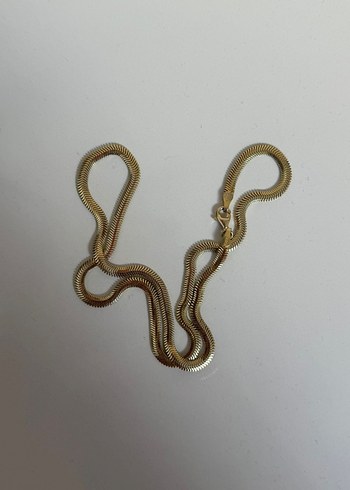 Altın Renk Zincir Detaylı Midi Kolye - Görsel 4