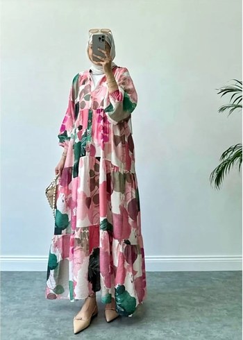 Trendyol & Milla Pembe Uzun Salaş Elbise