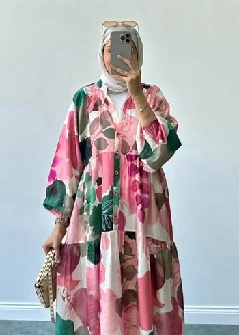 Pembe Uzun Salaş Elbise