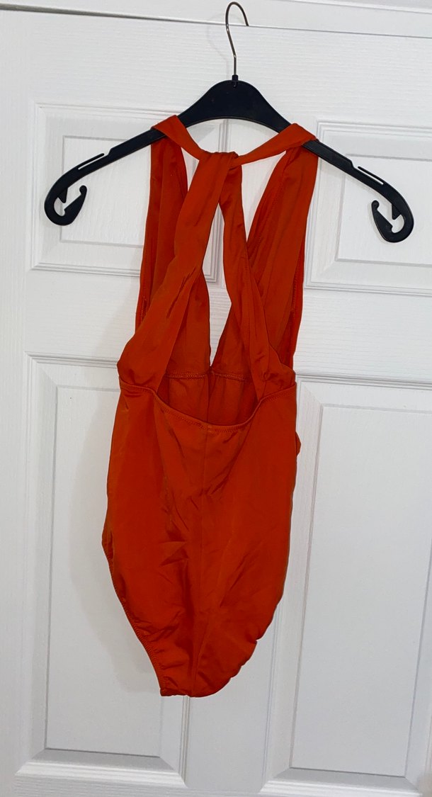 Turuncu Kemerli Strappy Kadın Mayo - Görsel 4