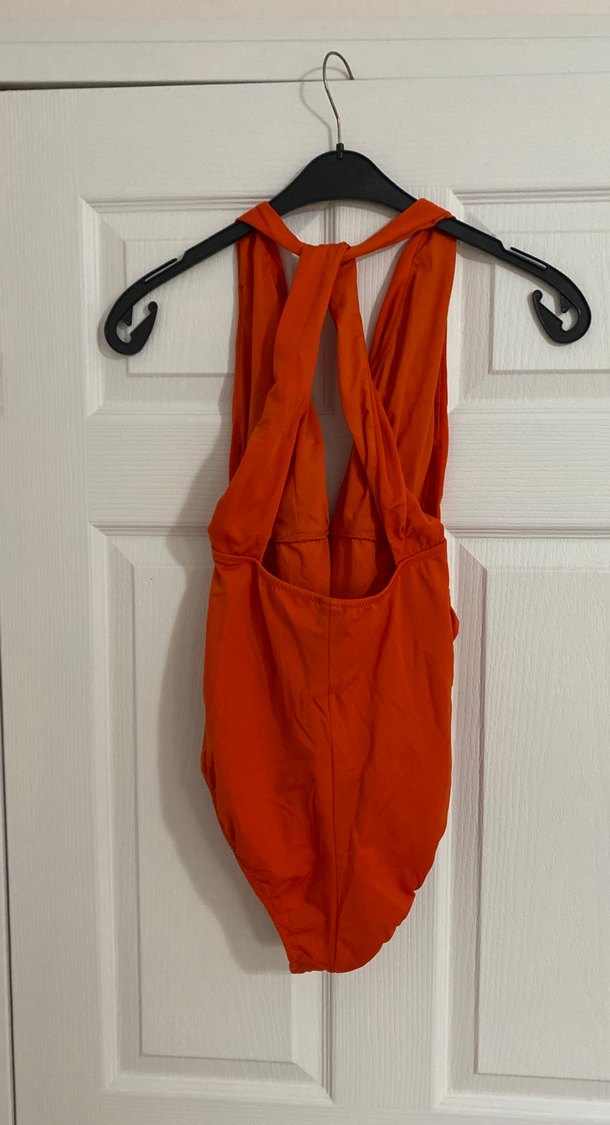 Turuncu Kemerli Strappy Kadın Mayo - Görsel 3