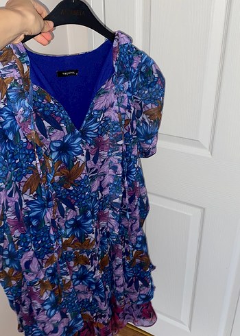 Bohem Kısa Kollu Mor Hamile Tuniği - Görsel 4