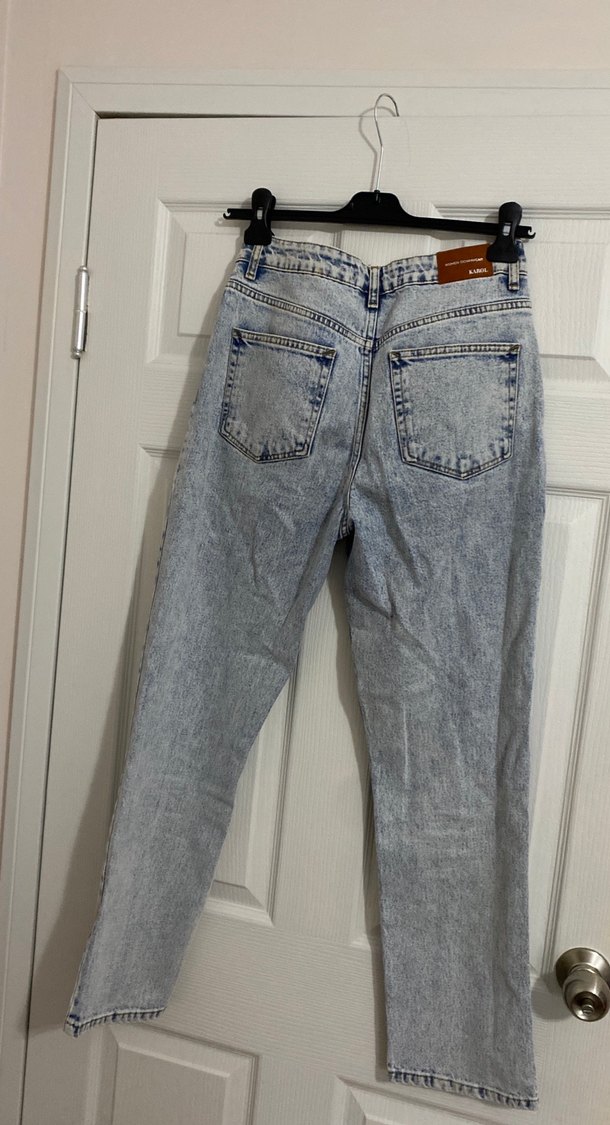 Kadın Mavi Gri Denim Regular Fit Pantolon - Görsel 4